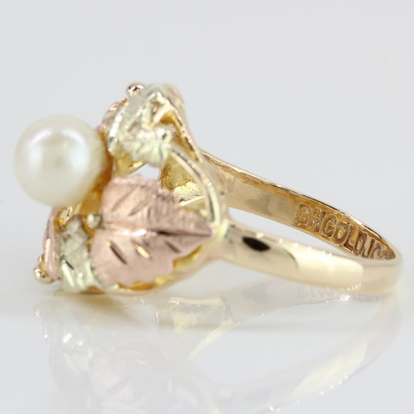 10k Tri-Tone Gold Black Hills Pearl Ring - Picture 7 of 8